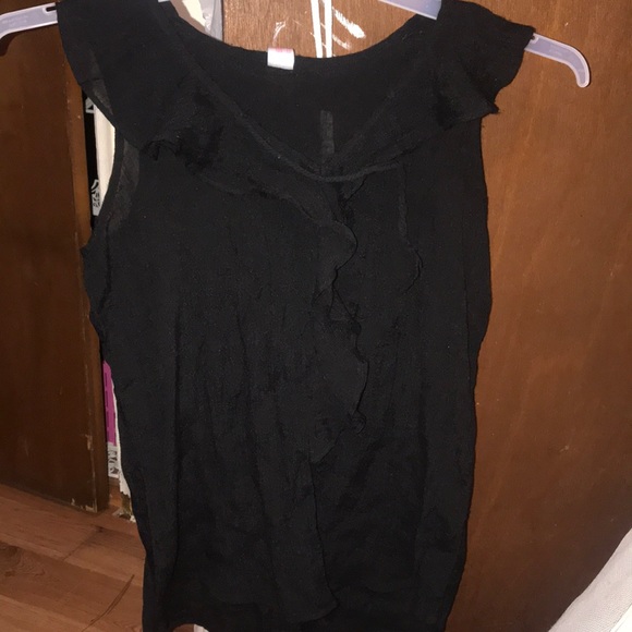 Black Ruffle Tank top - Picture 2 of 2